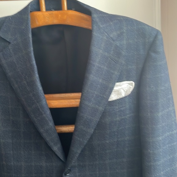 Canali Size 36R/46EU Blue with silver and yellow check - Picture 4 of 16